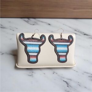 Western cow wooden Earrings